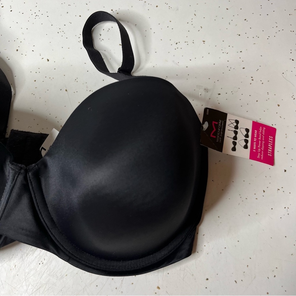 Maidenform SE6990 Bra Women’s 36DD Black Stay Put Detachable Backless Strapless - Picture 10 of 15